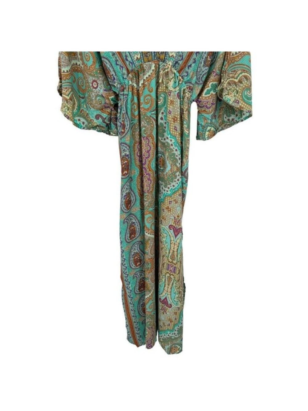 Cienna Venus Green Silk Blend Maxi Dress Women's Size XL  /  large new $98 - Picture 3 of 12